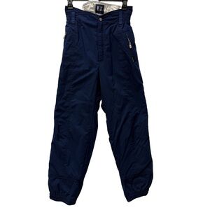 Vintage VdeV Paris Navy‎ Royal Blue High Waist Ski Pants US 10
